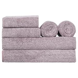 Checkered Bath Towels Set of 6 Large, Microfiber Shower Towels * 2 (55 * 28 in), Hand Towels * 4 (29 * 14 in),Towels for BathroomPoolHotelSpa, Soft Absorbent Quick-DryGreen