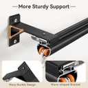 Track Curtain Rod,9ft Heavy Duty Traverse Curtain Rod, Black