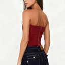 Mylleure Women Sheer Mesh Tube Top Back Zip Up Sleeveless Strapless Bandeau Crop Top Sexy See Through Going Out Streetwear (Black, Small)