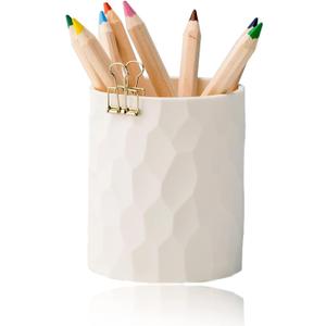 Pen Holder,Nordic Style Silicone Waterproof Pencil Holder for Desk Simple&Modern Minimalist Makeup Organizer Multifunctional Office Supplies for Home,Kids and School(Beige)