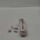SPT-1 Wire 100FT UL Listed Electrical Wire 18/2 Wire Hookup Extension Cable with 4 Vampire Plugs 18AWG 2 Cord Flexible for Residential/Outdoor, White