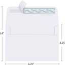 Eupako A4 White Photo Envelopes 4x6, 250 Pack Self Seal Envelopes for 4x6 Cards, Photos, Invitations, Wedding, Graduation, Baby Shower, 4.25 x 6.25 Inches