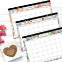 2 x 2025-2026 Desk Calendar,18 Month Desk Calendar/Wall Calendar Combo, 17" x 12", January 2025-June 2026, Highlight Holidays, Planning Calendar, Thick Paper (2025 JAN Classic Black)