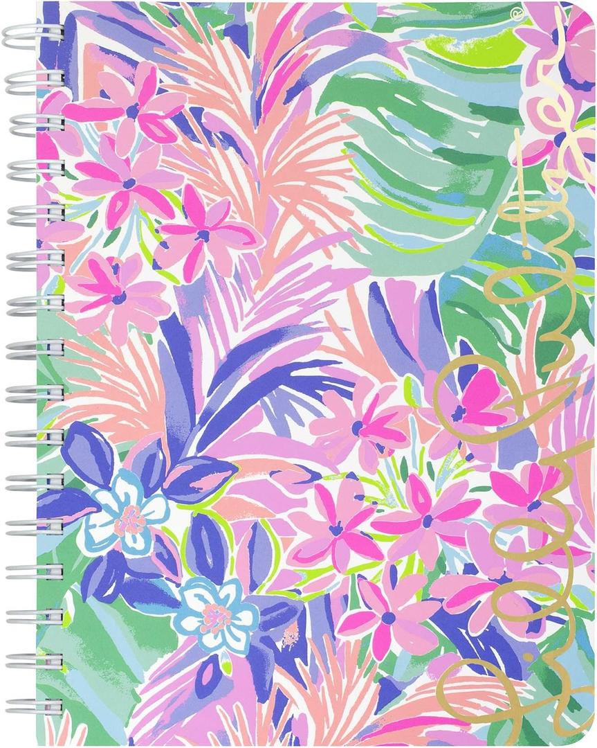Lilly Pulitzer Hardcover Mini Spiral Notebook, 8.25" x 6.5" Small Journal with 160 College Ruled Pages, It Was All A Dream