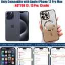 Misscase Compatible with iPhone 13 Pro Max Magnetic Glitter Case with Camera Lens Protector Full Protection Case Compatible with MagSafe Elegant Anti-Scratch Case Cover for iPhone 13 Pro Max Gold