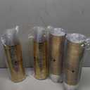 I00000 200 Pack Gold Plastic Cups, 9 Oz Elegant Clear Plastic Cups Gold Rimmed Disposable Wine Glasses Fancy Disposable Party Cup Wedding Cup Drinking Tumblers Cocktail Glasses Perfect for Party