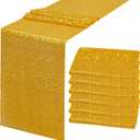 6 Pack Gold Sequin Table Runner 12" x 72" Sparkle Table Runner for Baby Bridal Shower Wedding Birthday Party Table Decor (Gold)