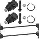 TRQ Front Suspension Kit Ball Joint Sway Bar Stabilizer Link Compatible with 2004-2009 Mazda 3 2006-2015 5