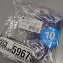 Monoprice Cat6A 6in Blue 10-Pk Patch Cable UTP 30AWG 10G Pure Bare Copper Snagless RJ45 SlimRun Series Ethernet Cable