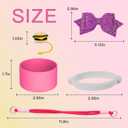 2 x 4Pcs Cup Accessories Set for Stanley, Including 1 PCS Mushroom Straw Topper Cover, 1PCS Straw Bow Decorate, 1 PCS Handle Strap, 1 Pcs Silicone Stanley Cup Boot for Stanley Cup 40/30 oz