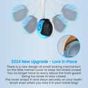 Helmet Toothbrush Covers Caps, Toothbrush Head Protector for Household Travel, Fits Most Manual and Electric Toothbrushes, 6 Count (Black, White, Grey, Blue, Pink, Red)