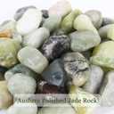 11lbs Natural River Rocks, Polished Pebbles for Plants Garden, 1-2 inch Decorative Jade Stones, Ideal for Fish Tank, Vases, Crafting, Home Decor and Garden Landscaping Rocks,Jade
