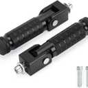 XINGWU M8 Motorcycle Foot Pegs 90 Degree Foldable Bike Pegs CNC Anti-Skid Universal for Super 73 Yamaha Honda Suzuki Aprilia Electric Car Motorbike Scooter Mini Bike Ebike Dirt Bike Go Kart (Black)