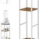 ETELI Water Dispenser Stand 3 Tier Freestanding Water Stand Ceramic Crocks Water Dispenser Storage Drink Dispenser Stand Water Jug for 1-5 Gallon Water Bottle Dispenser Copper Crocks Plant, White