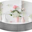 Suwimut Set of 12 Round Mirror Trays, 10 Inch Glass Mirrors Candle Plate Large Circle Mirrors Wall Mount Glass Mirror Tiles for Table Centerpieces, Crafts, Wedding, Party Decorations