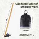 Lothee 48 Inch Grub Hoe with Wooden Handle Heavy Duty Hoe Tool