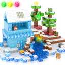 Winchoice 150PCS Magnetic Blocks Magnet Building Toys, Frozen World - Magnetic Cubes Blocks Light Up STEM Sensory Toys for Kids Toddlers Age 3+, 1 Inch