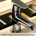 Vertical Faucet Storage Rack, Over the Sink Shelf, White, 19.6in/50cm