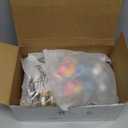 Qilery 12 Set Acrylic Paint Kit Mini Stretched Canvas with Easel, Acrylic Paints Strips, Brushes, Palette, Art Set for Adults Birthday Party Favors(6 x 6 Inch)