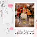 30 Sets Arch Acrylic Sign Gold Printed 1-30 Table Signs with Stands Calligraphy Clear Table Number Display Stand for Wedding Reception Event Party Restaurant Centerpieces Decor (5 x 7 Inch)