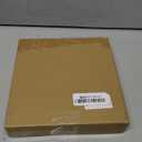 6x6 Picture Frame with Mat for 4x4, Wavy Edge Wooden Real Glass Photo Frame for Tabletop and Wall Hanging, Black, 1 Pack