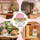 2 x Positive Crochet Sheep Christmas Birthday Gifts for Women Men Her Him, Funny White Elephant Stocking Stuffers Inspirational Gifts for Son Daughter Mom Dad Sister Friend Coworkers, Cute Animal Desk Decor