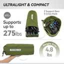 MARCHWAY Ultralight Folding Tent Camping Cot Bed, Portable Compact for Outdoor Travel, Base Camp, Hiking, Mountaineering, Lightweight Backpacking (Army Green)