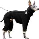 Esobo Fashion Winter Dog Warm Coat Jacket Four-Legged Neck Warm Pet Sweaters for Small Medium Large Dogs (Dark)