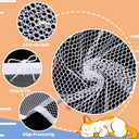 Shappy Balcony Net for Pets 16.5 ft x 2.5 ft Anti Fall Cat Dogs Netting Balcony Mesh Fence Net Screen Protection Crib Mesh for Pets Patios Stairway Clear Stair Banister Guard Apartment(White)
