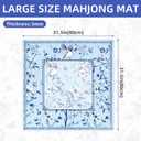 5 Pcs Western Mahjong Tiles Set Large Mahjong Mat Empty Mahjong Bags Set for Tiles and Racks Mahjong Game Set Anti-Slip Table Cover for Mahjong Poker Board Games Dominoes and Card (With Mahjong Mat)