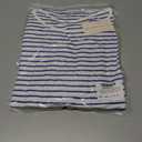 LilyCoco 3/4 Length Sleeve Womens Tops Boat Neck Striped Shirt Long Cotton Tshirts Blue Large (L)