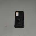 Janmitta Compatible with Samsung Galaxy A16 5G/4G Case Built in Slide Camera Lens Cover+Screen Protector+Finger Ring Holder Kickstand,Heavy Duty Shockproof Full Body Phone Cover,2025 Black