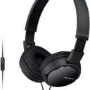 Sony ZX Series Wired On-Ear Headphones with Mic, Black MDR-ZX110AP