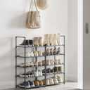 SONGMICS Shoe Rack, 10-Tier Shoe Shelf, Shoe Storage Organizer, 11 x 17.7 x 68 Inches, Metal Frame, Non-Woven Fabric Shelves, for Entryway, Bedroom, Gray ULSH010G01