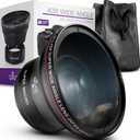 58MM 0.43x Altura Photo Professional HD Wide Angle Lens (w/Macro Portion) for Canon EOS 70D 77D 80D 90D Rebel T8i T7 T7i T6i T6s T6 SL2 SL3 DSLR Cameras
