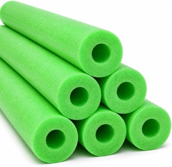 Chochkees Pool Noodles 52" x 2.5" Inch Swimming Hollow Core Foam Tube, Floating Thick Noodles for Floating, Pool Accessories, 12-Pack