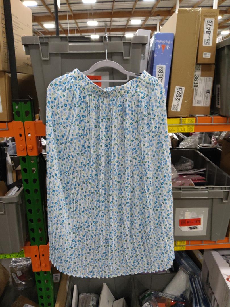 Beautyiin Women Floral Chiffon Midi Long Skirt for Holiday Medium