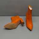 Allegra K Women's Chunky Heel Pointed Toe Zipper Ankle Boots 10