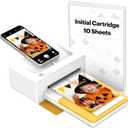 KODAK Dock Plus 4PASS Instant Photo Printer (4x6 inches) + 10 Sheets KODAK Dock Plus & Dock Photo Printer Cartridge PHC-80 – Cartridge Refill & Photo Paper- 80 Pack