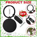 Gisafai 30 Pcs Black Engravable Metal Keychain Blanks Laser Graduation Engraving Blanks Key Rings Tags for Crafts DIY Gifts, Round