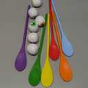 JOYIN Halloween Egg and Spoon Race Game Set; 6 Eyeballs and Spoons with Assorted Colors for Kids Adults Halloween Outdoor Fun Games, Party Favor Supplies, Classroom Activities