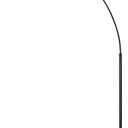 Teamson Home Arquer 66.93" Arc Floor Lamp for Living Rooms, Home Offices, Dining Rooms, Bedrooms with Faux Black Marble Base and Gold Bell Shade