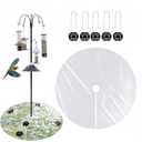 2 PCS 47.24 Inch Round Clear PE Bird Seed Catcher Mat - Waterproof Weather-Resistant, Intercepts Droppings & Birdseed, Fits Shepherd Hooks & Poles, Lawn Protector