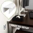 Desk to Wall Gap Filler  Durable PVC Plastic Office Desk Attachment, Eliminates Desk-Wall Gaps, Easy Installation, Fits Most Desks, White, 72 Inches