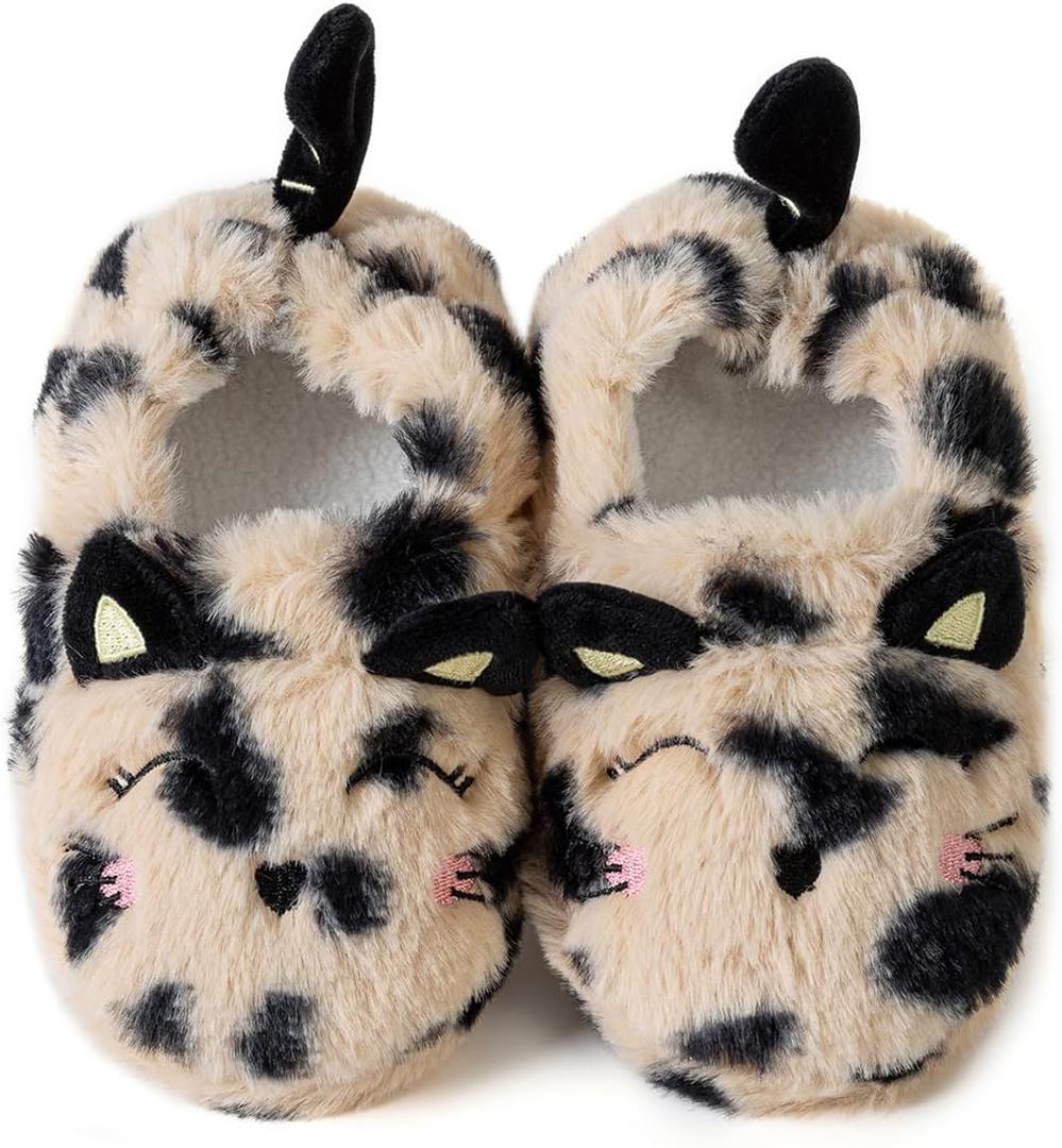 Enteer Baby Girls' Cartoon Indoor Anti Slip House Slippers