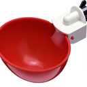 16pack Large Poultry Waterer Cups, Professional Chicken Water Cups for Poultry LANARP Float Style Gravity Chicken Watering System, Tee Fittings Poultry Waterer Suitable, with Mounting Hole Opener (16)