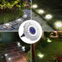 NFESOLAR 16 Pack Solar Lights Outdoor, 16 LEDs Bright Solar Ground Lights Outdoor Waterproof for Pathway Garden Yard Lawn Walkway Driveway (White)