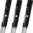 (3 Pack) Replacement Lawn Mower High Lift Blades for John Deere GY20852 GX21784 AM141035 AM137757, Fits LA140 LA145 LA165 D140 for 48 Deck Mower