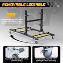 Door Storage Hanger Brackets Holder Sliding Rack Bracket Compatible with 1987-2025 Gladiator JT & Wrangler JK JKU JL JLU TJ YJ Removable Stand Cart for 2/4 Door (Black)