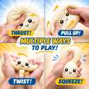 Dumpling Squishy Toys, Giant Mystery Squishy Dumpling Toy Fidget Sensory Stress Ball, Cute Steamer Bun Design, Glitter Dumpling Toys Stress & Anxiety Relief Toy (White)